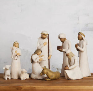 Willow Tree Nativity figurines set (9 PIECES) with nativity and Three Wisemen