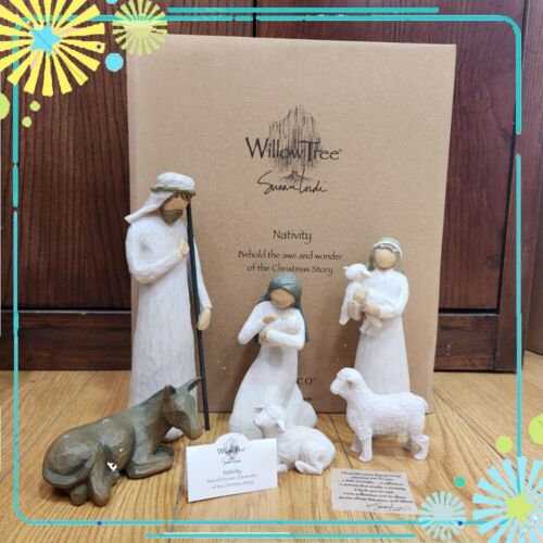 Nativity Set_6 pieces/ Willow Tree Nativity Figurines, hand-painted figures