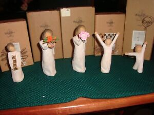 willow tree lot 2014-2015 ornaments signed by Susan Lordi Thank-you little thing