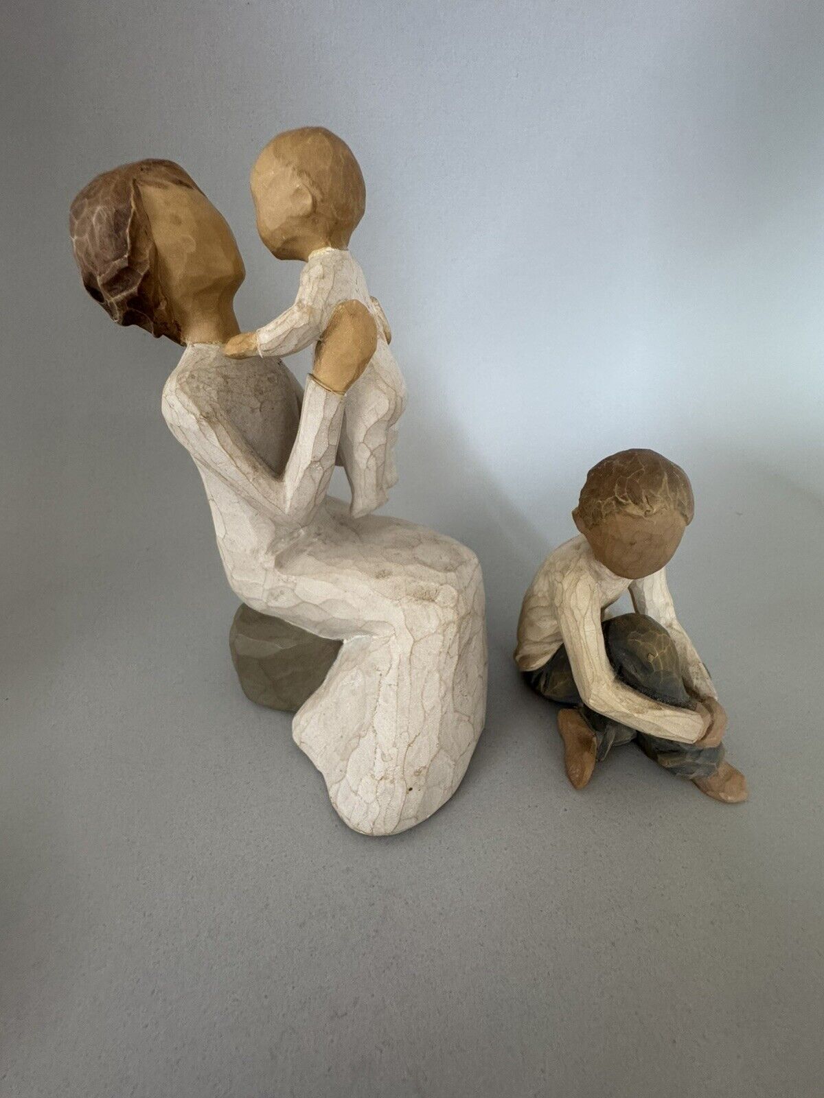 Willow Tree Grandmother Figurine by Susan Lordi Demdaco 26072 And Boy