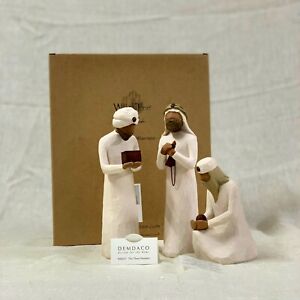 Three Wisemen Willow Tree Nativity Scene Figurines, sculpted hand-painted