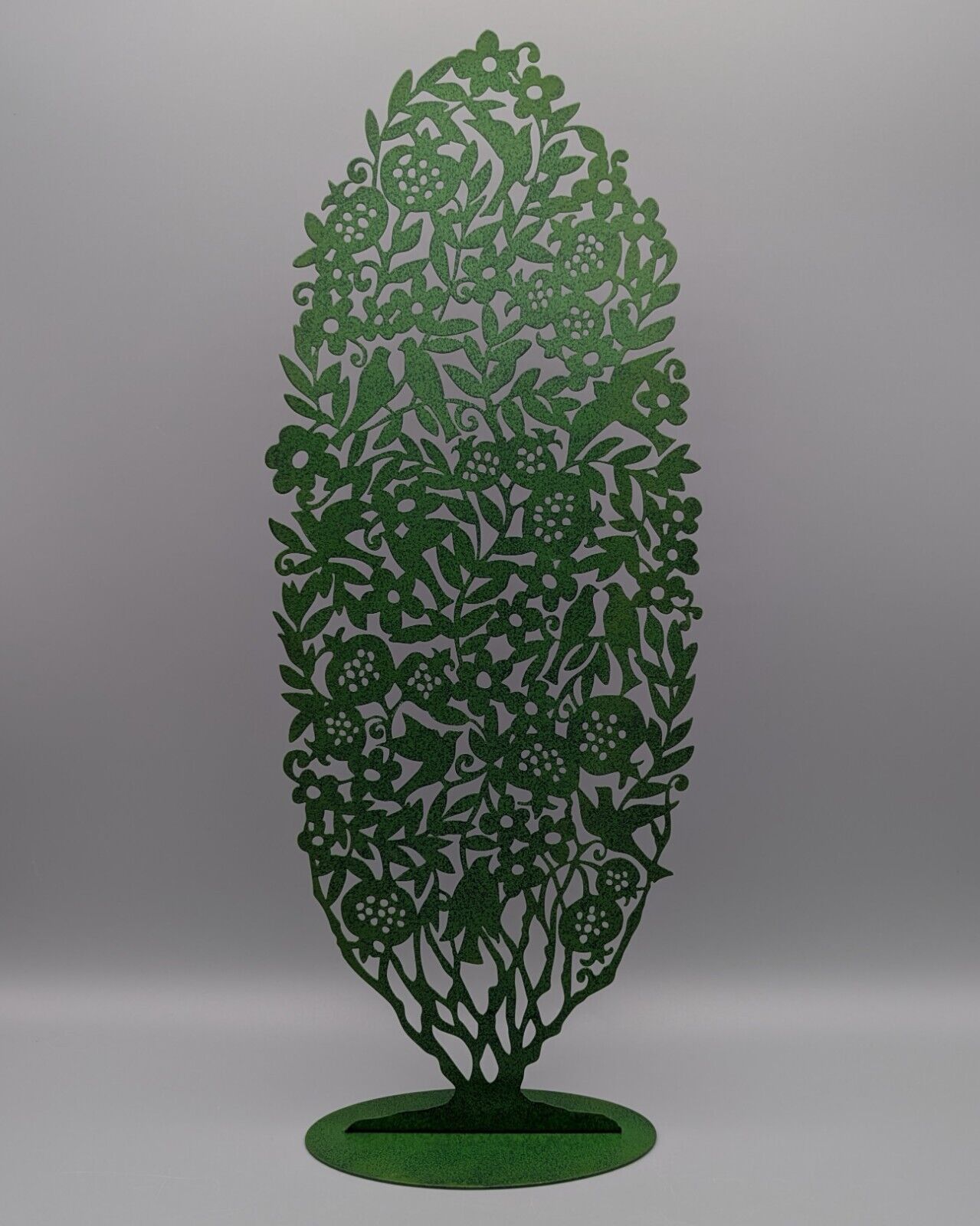 Willow Tree "Tree Silhouette" Demdaco 2013 Susan Lordi Green Metal 14.25" Tall