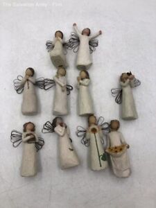 Lot of 10 Susan Lordi "Willow Tree" Angel Figurines