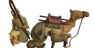 Demdaco WILLOW TREE  Susan Lordi Shepherd and Stable Animals Nativity #26105