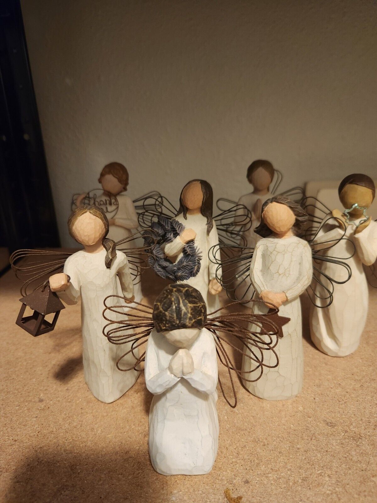 Willow Tree Figurines Lot Of 7 Angels Keepsakes Lantern wreath star Christmas