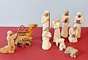 Willow Tree Nativity Set Susan Lordi 1999 2000 13 pieces + 1 Angel