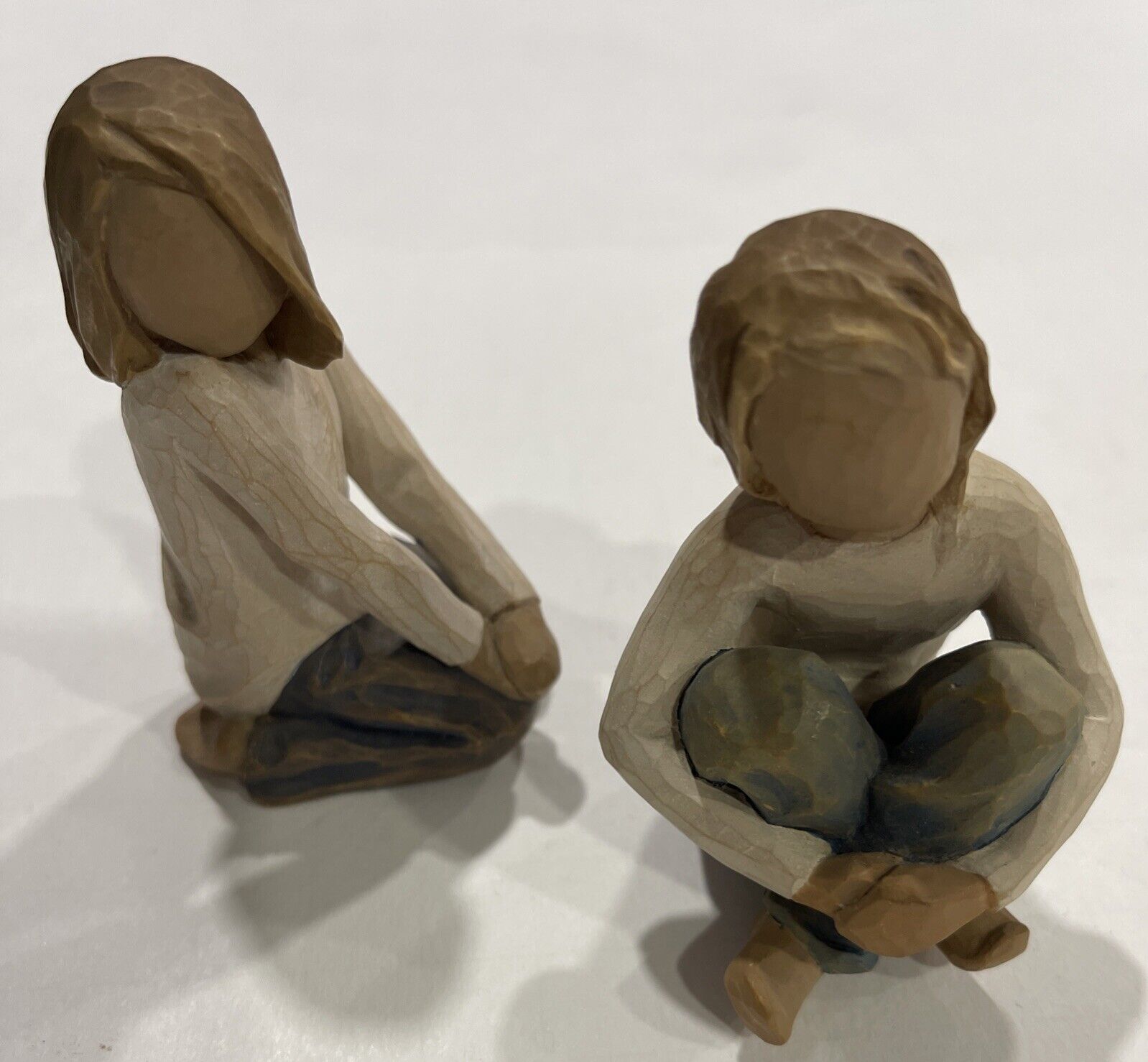 Willow Tree Joyful & Spirited Child Figurines 2008 Susan Lordi Demdaco Set Of 2