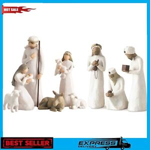 Willow Tree Nativity Set + Three Wisemen Set (9 Pieces) - Nativity Figurine