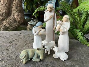WILLOW TREE SUSAN LORDI HAND CARVED AND PAINTED NATIVITY SET