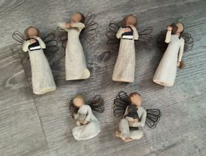 6 Willow Tree Figurines 2 Learning Happiness Lantern Dog Puppy Cat Kitten Preown