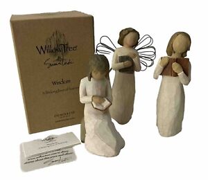 3 Willow Tree Figures Wisdom, Angel Of Learning & Love Of Learning Lot Of 3