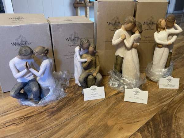 WILLOW TREE FIGURINES lot of 4 Couple   Together You And Me Around You Promise