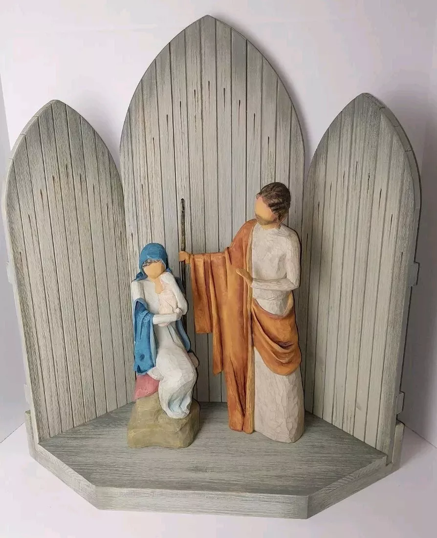 Willow Tree The Christmas Story Includes: Mary, Joseph and Jesus & Sanctuary