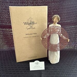 Willow Tree WELCOME HERE To all who enter, welcome here w Metal Wreath NMIB 2010