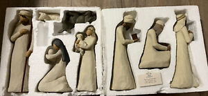 Willow Tree Nativity hand-painted figures, 8 Piece Three Wisemen + Nativity Set