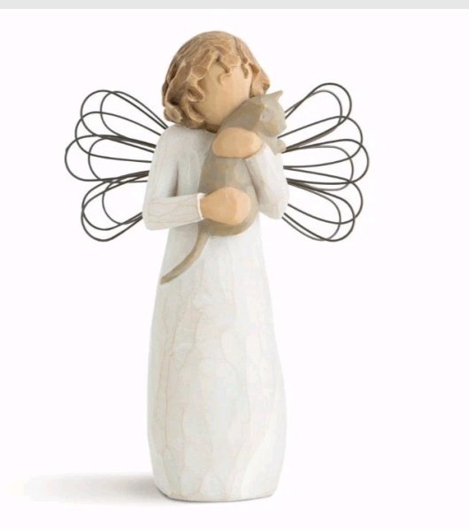 NEW NIB Willow Tree Figurine Demdaco Susan Lordi-With Affection Kitty Cat Angel