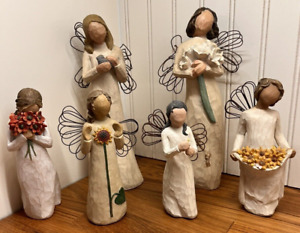 Willow Tree Figures Lot of 6 Peace, Love, Sunshine, Flowers, Angels Susan Lordi