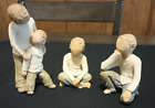 Willow Tree, Father & Sons,  Resin Figurine by Susan Lordi 1996  ( set of 3 )