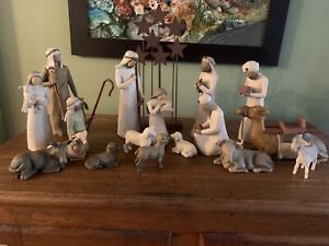 Willow Tree Nativity Set Susan Lordi’s 17 Pieces Creche Holy Family Animals Set