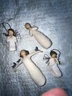 Lot 4 Willow Tree Figurine Happiness & 3-Prayers 2-Small 1-wo/Wings Susan Lordi