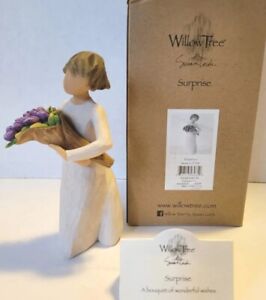 NEW! Willow Tree Demdaco Surprise, Susan Lordi, Figure Holding Flowers 27788