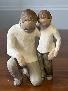 Willow Tree FATHER & SON Hand Painted Figurine Susan Lordi 2000 Demdaco RETIRED