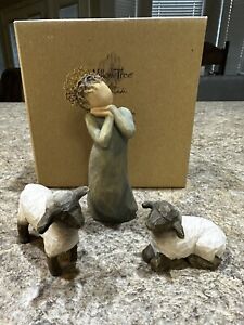 Willow Tree Little Shepherdess, Sculpted Hand-Painted Nativity Figures, 3-Piece