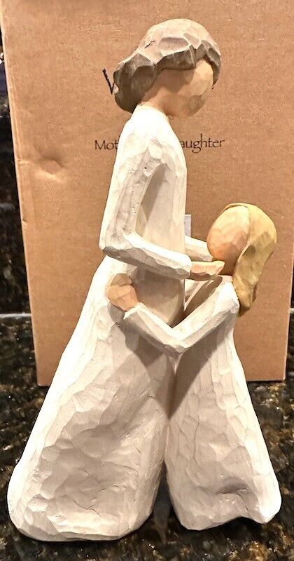 Willow Tree Mother & Daughter Demdaco 2000 Susan Londi Brown Hair