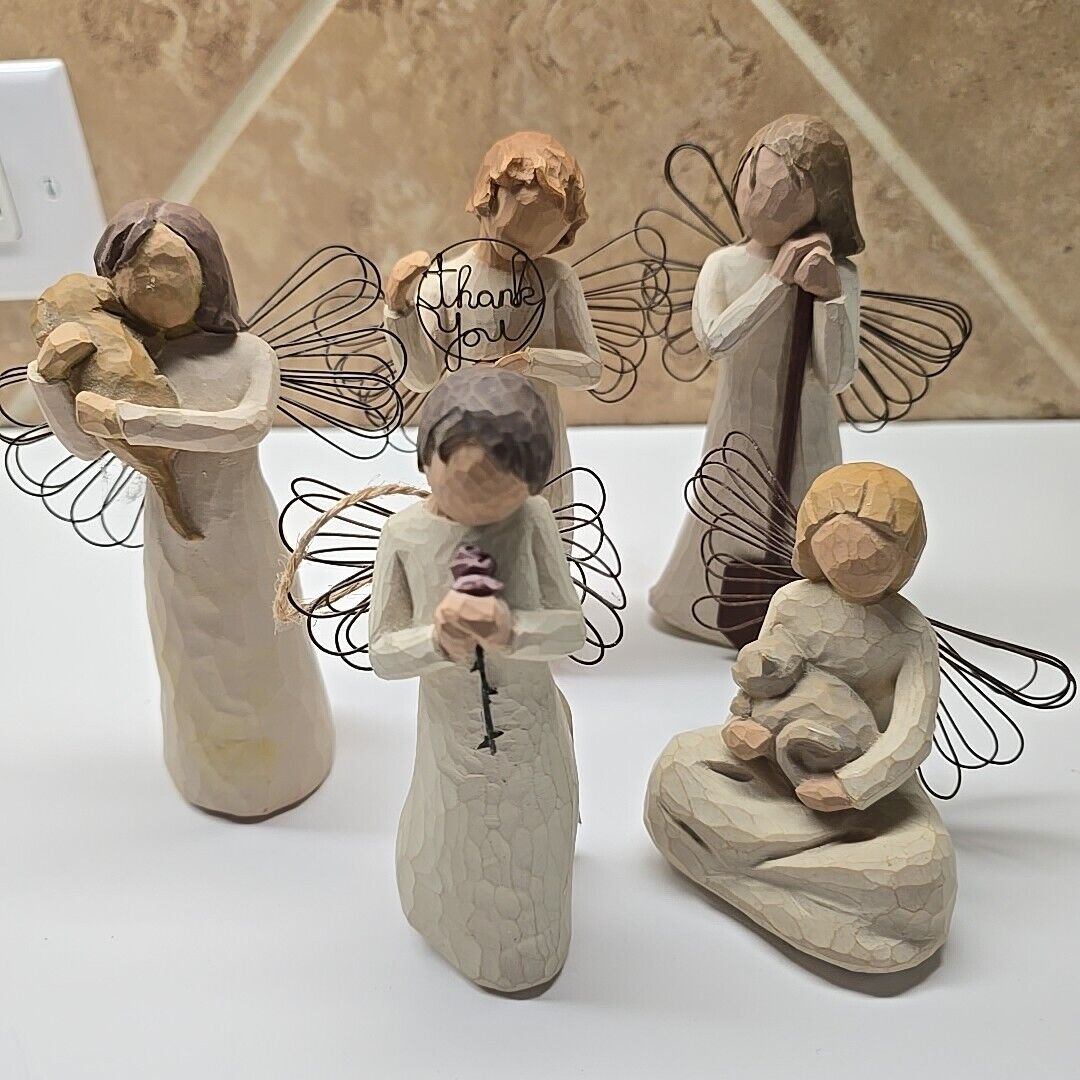 Vintage Lot of 5 Willow Tree Figurines Collection- See Description