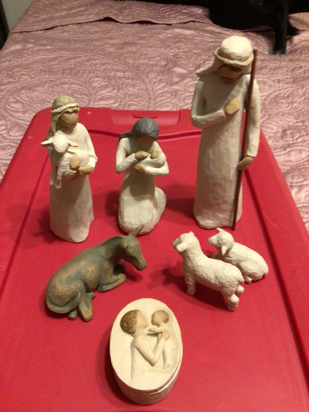 Willow Tree Nativity 6 pc Set Sculpted Hand-Painted Figures Xmas + Bonus Box