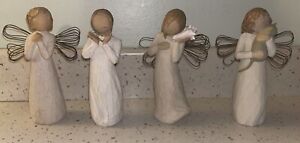 4 Willow Tree Figurine Angel of Wishes w Affection Lots of Love Thinking of You