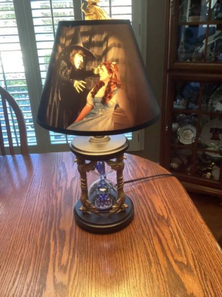 Bradford Exchange Wizard Of Oz Wicked Witch Hourglass Lamp! RARE and HTF!!
