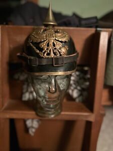 RARE ww1 Imperial German Infantry Prussian Pickelhaube Helmet DATED 1895