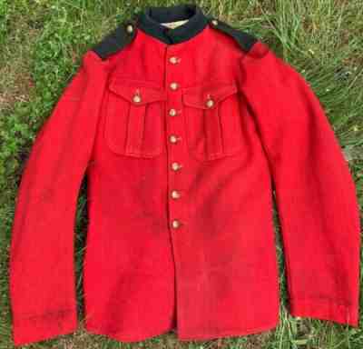 Gorgeous, Authentic Pre-WW1 Canadian Militia Scarlet Frock, Amazing & Rare