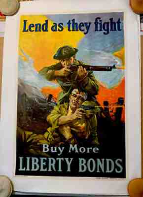 1917 WWI Poster - MINT On Linen -