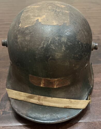 Original Camo WWI German Imperial Helmet vet Mailed Home Stamps WW1 Camouflage