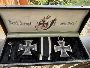 WWI World War 1 Iron Cross Presentation Set German Military 1st 2nd Class EK1