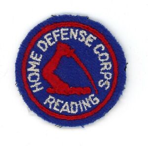 WW2 WWII US Home Front Home Defense Corps Reading MA patch SSI 2