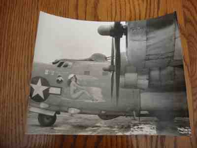 WWII Black & White Photo Fighter Airplane Risque Logo Super Chief Bomber Plane?