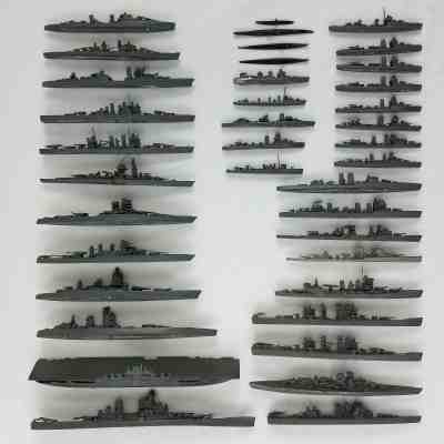 Lot of 38 WWII Recognition Model Spotter Ships Comet / Authenticast Lead