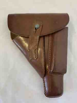 WW2 Original Brown Walther PP Leather Holster Marked RZM L2/3 Political