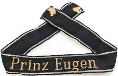 WW2 GERMAN WAFFEN PRINZ EUGEN MOUNTAIN DIVISION CUFF TITLE RZM TUNIC REMOVED SS