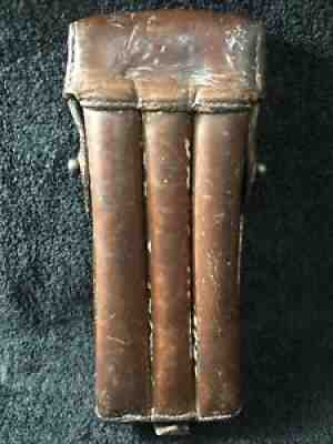 WW2 German Elite Marked 1938 Ammo Case;RZM Marked;Salty Leather;Combat Used;RARE