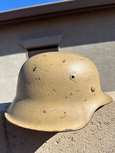 WWII WW2 German Helmet with Veteran Paperwork and Photos Of Erwin Rommel. Estate