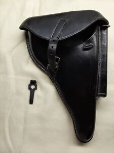 GERMAN WW II Walther P38 HARD COVER HOLSTER w/ take down tool & magazine clip