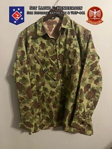 Original WWII WW2 USMC Marine Paramarine Camo Jacket Named &  ID’D