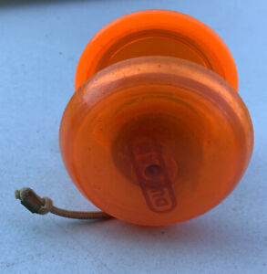 Vintage RARE ORANGE Duncan Yoffy Rainbow Ribbon Yo-Yo Novelty Retro