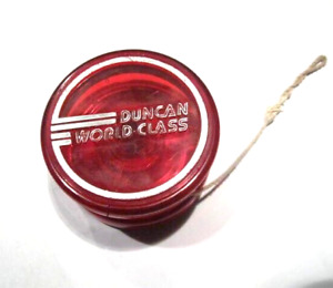 duncan world class yo-yo; translucent red; 1980's