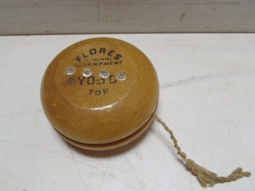 Vintage Flores Original Tournament Yo-Yo YoYo Wood Rare Nice