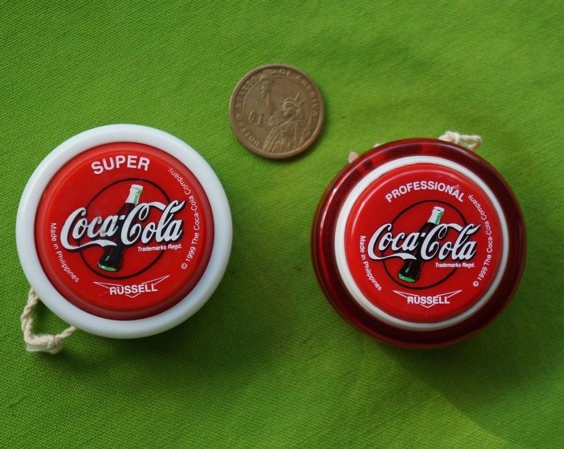 Set of 2 Yo-Yo Russell: Coca-Cola Professional and Super - Philippines 1999 year